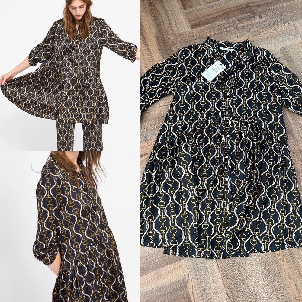 Zara Chainlink Mini Dress NWT